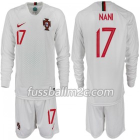 Fußballtrikots Portugal NANI 17 Kinder Auswärts Trikotsatz WM 2018 Langarm